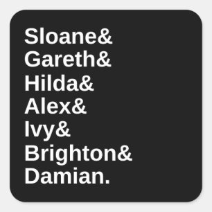 Adesivo Quadrado Painel&Gareth&Hilda&Alex&Brighton&Damian