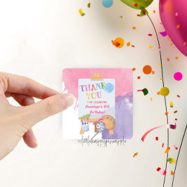 Adesivo Quadrado Paint Splatter Party Obrigado Stickers
