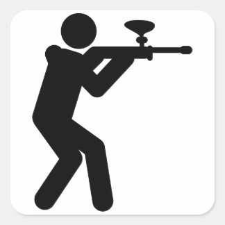 Adesivo Quadrado Paintball