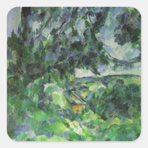 Adesivo Quadrado Paisagem azul de Paul Cezanne , c.1903