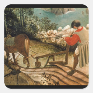 Adesivo Quadrado Paisagem com a queda de Ícaro