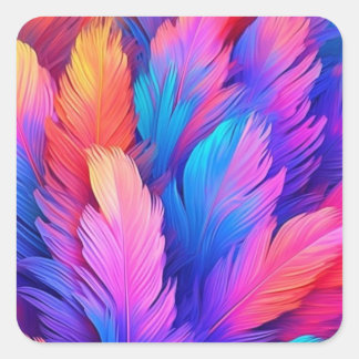 Adesivo Quadrado Paisagem com Flores Roxas e Moinhos