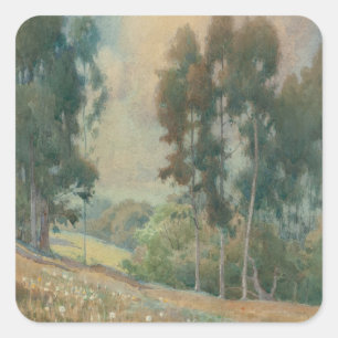 Adesivo Quadrado Paisagem de Primavera (1911)  Serena Paisagem em A