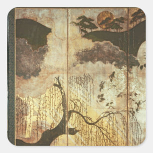 Adesivo Quadrado Paisagem ensolarada