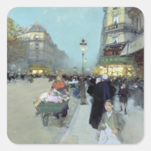 Adesivo Quadrado Paisagem Urbana