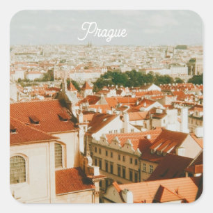 Adesivo Quadrado Paisagem Urbana de Praga Souvenir