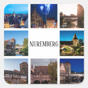 Adesivo Quadrado paisagens de Nuremberga