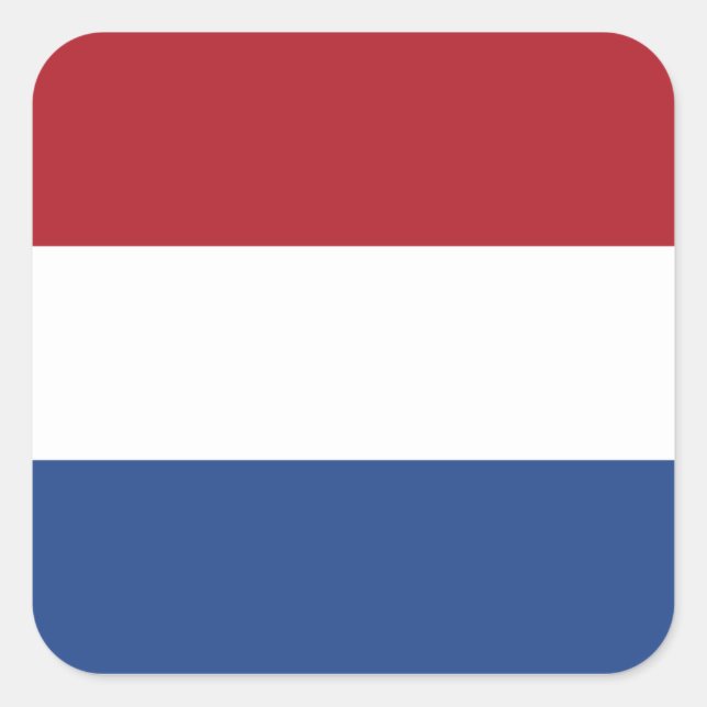 Adesivo Quadrado Países Baixos/Holland/bandeira holandesa/holandesa (Frente)