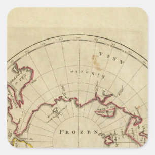 Adesivo Quadrado Países do Pólo Norte