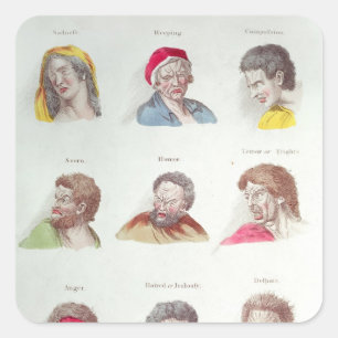 Adesivo Quadrado Paixões, placa V, bar. por R. Edwards, Londres