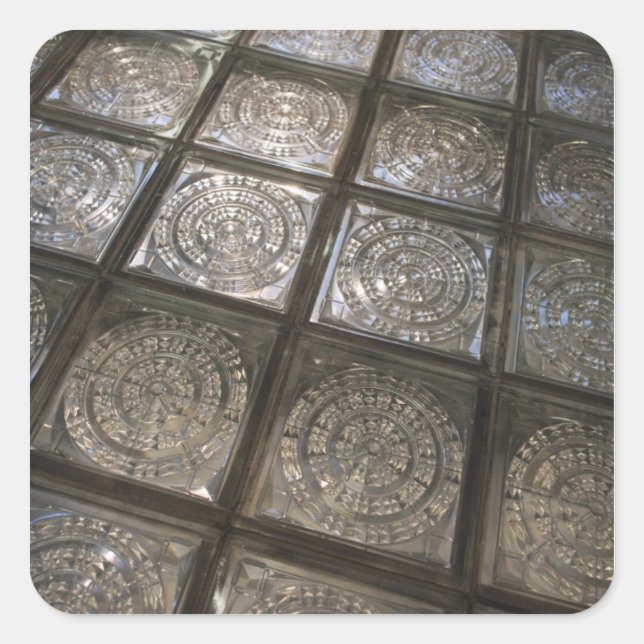 Adesivo Quadrado Palacio de Communicaciones, pavimento de vidro (Frente)