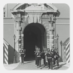 Adesivo Quadrado Palácio principesco 1970 do principado de Monaco