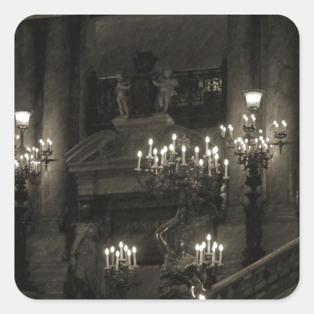 Adesivo Quadrado Palais Garnier Paris França (Frente)