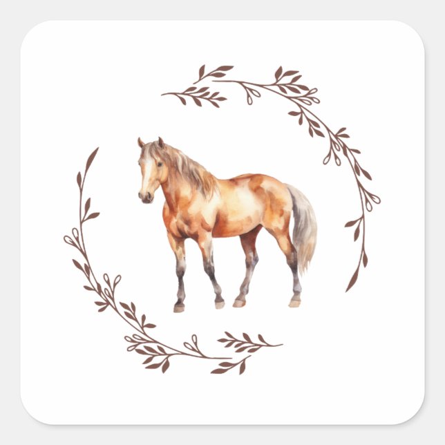 Adesivo Quadrado Palamino Horse Sticker (Frente)