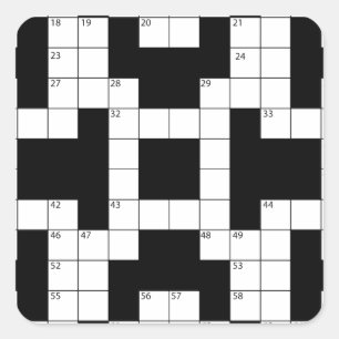 Adesivo Quadrado Palavras cruzadas