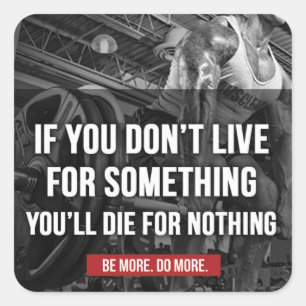 Adesivo Quadrado Palavras de Workout Motivacional