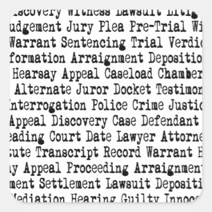 Adesivo Quadrado Palavras Legais Terminologia