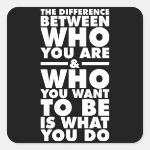 Adesivo Quadrado Palavras Motivacionais