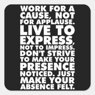 Adesivo Quadrado Palavras Motivacionais