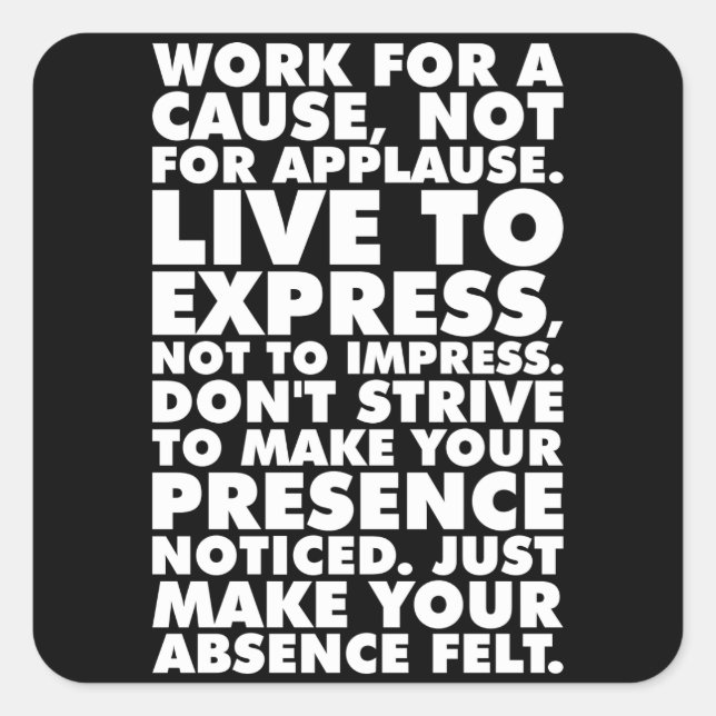 Adesivo Quadrado Palavras Motivacionais (Frente)