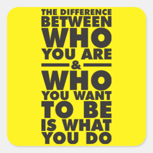 Adesivo Quadrado Palavras Motivacionais