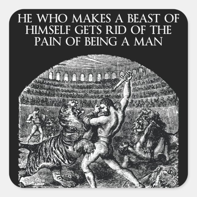 Adesivo Quadrado Palavras Motivacionais - BEAST (Frente)