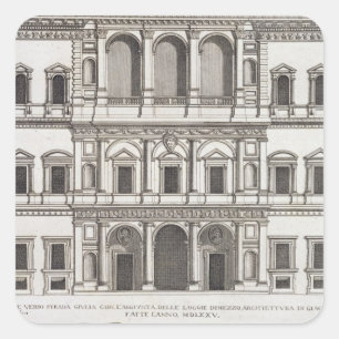 Adesivo Quadrado Palazzo Farnese, de "dos di Roma Palazzi", parte