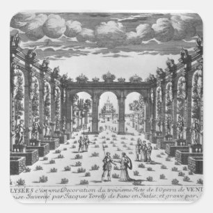 Adesivo Quadrado Palco por Giacomo Torelli para 'Venere Gelosa