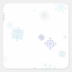 Adesivo Quadrado Pale Snowflakes