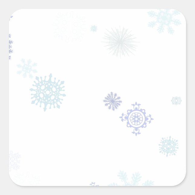 Adesivo Quadrado Pale Snowflakes (Frente)