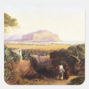 Adesivo Quadrado Palermo, Sicília, 1847 (óleo em canvas)
