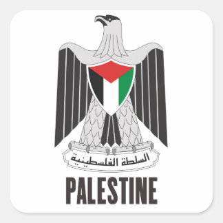 Adesivo Quadrado PALESTINA - emblema/pavilhão/casaco de armas/símbo