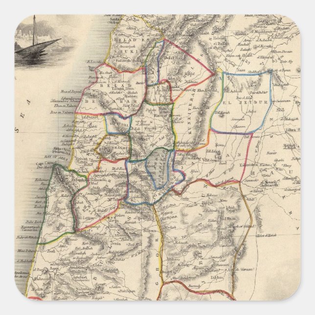 Adesivo Quadrado Palestina Moderna (Frente)
