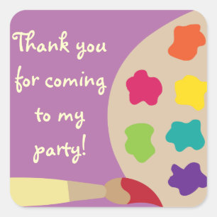 Adesivo Quadrado Paleta de Arte - Roxo