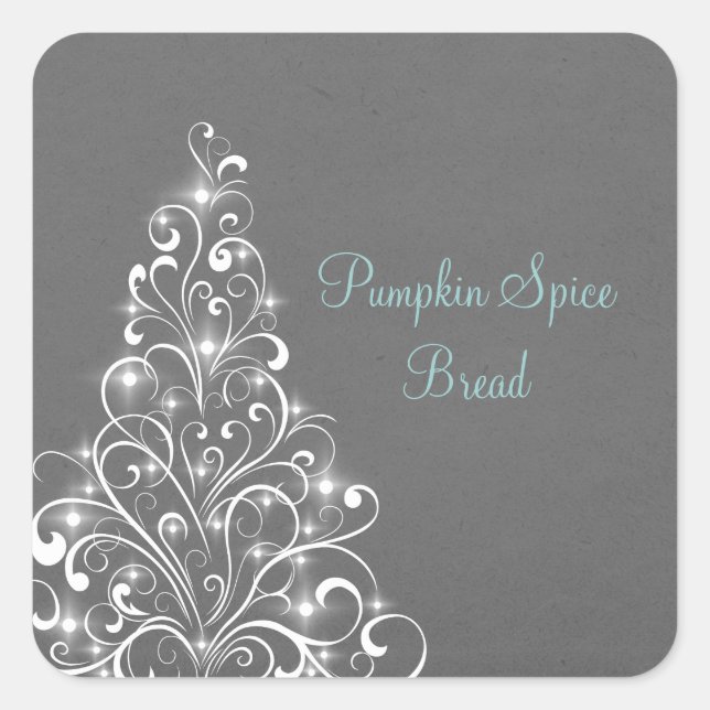 Adesivo Quadrado Palhetas de Banho de Árvore de Férias Sparkasse, C (Frente)