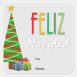 Adesivo Quadrado Paliz Navidad de natal Stickers
