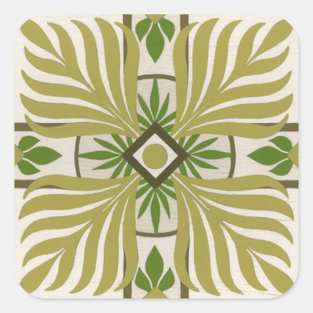 Adesivo Quadrado Palma não embelezada Motif II (Frente)