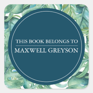 Adesivo Quadrado Palma Tropical Volta Para A Placa Escolar