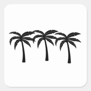 Adesivo Quadrado Palmeiras Tropicais
