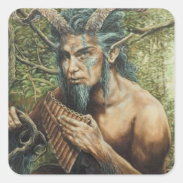 Adesivo Quadrado Pan-deus da floresta/selvagem - Vento nos Willows