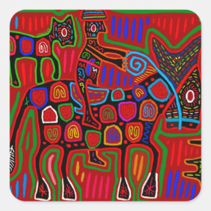 Adesivo Quadrado Panamá Mola - Salve um Cavalo Passeando um Cowboy