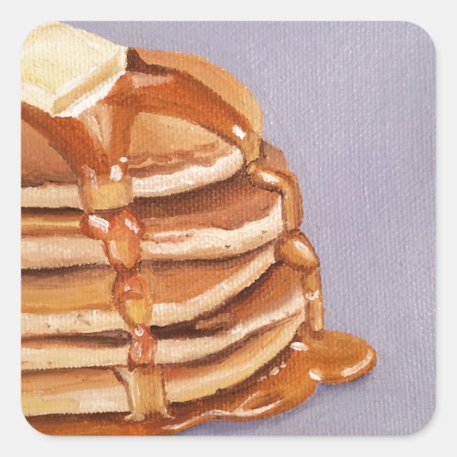 Adesivo Quadrado Pancakes Buttermilk Pancakes Pintel do Café da Man (Frente)