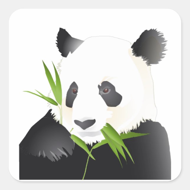 Adesivo Quadrado Panda Bear (Frente)