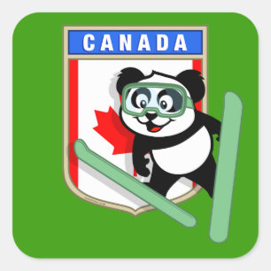 Adesivo Quadrado Panda desalto de Canadá