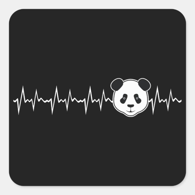 Adesivo Quadrado Panda Lover (Frente)