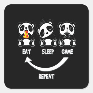 Adesivo Quadrado Panda Lover Mantenha Calma E Amor Panda