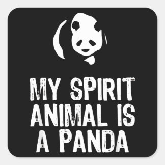 Adesivo Quadrado Panda Lover | O Meu Animal Espírito É Um Panda