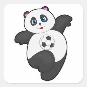 Adesivo Quadrado Panda no Esporte do Futebol