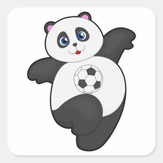 Adesivo Quadrado Panda no Esporte do Futebol (Frente)