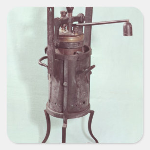 Adesivo Quadrado Panela de pressão inventada por Denis Papin 1679